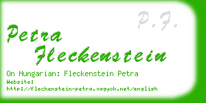 petra fleckenstein business card